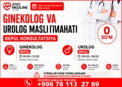 BEPUL GINEKOLOG VA UROLOG KONSULTATSIYASI ZIYO MEDLINE CLINIC'DA!