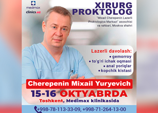 Rossiyalik yetakchi xirurg-proktolog — Medimax klinikasida!
