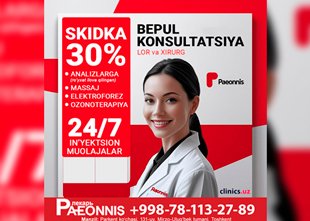 BEPUL konsultatsiyalar + SKIDKALAR 30% gacha Paeonnis’da!